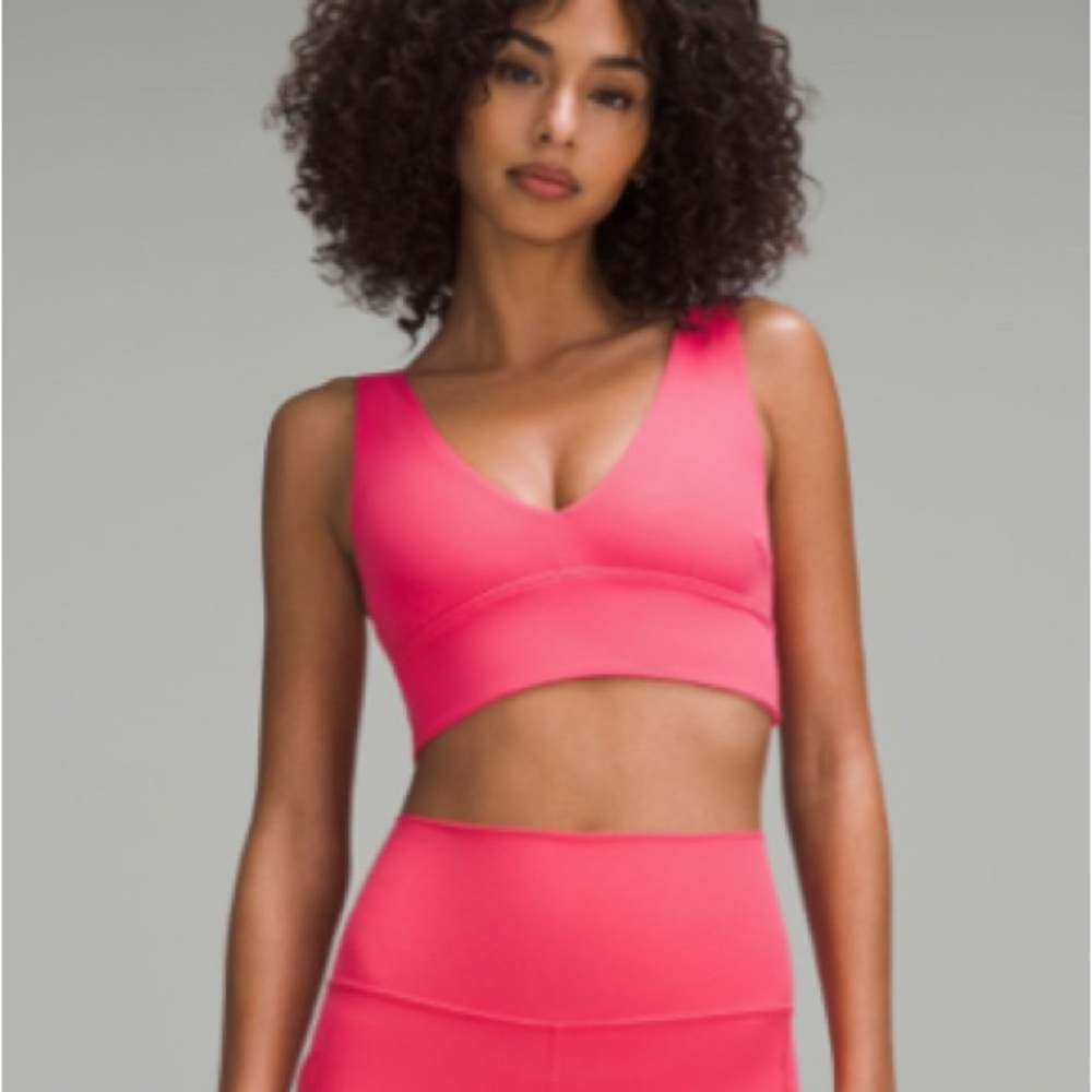 Lululemon Align V-Neck Bra, C/D cup in Glaze Pink